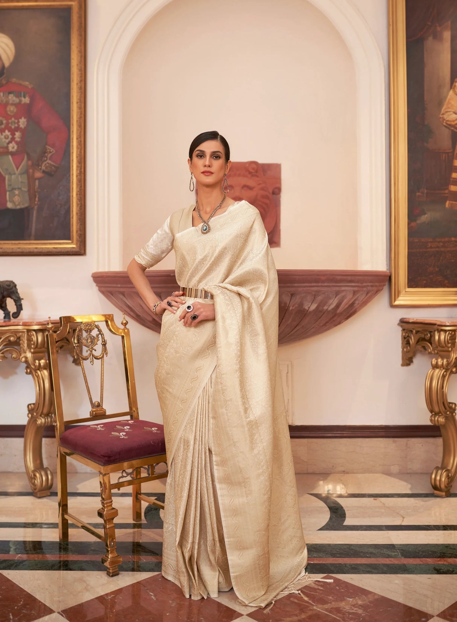 Beautiful Designer Festive Wear Handloom Weaving Saree