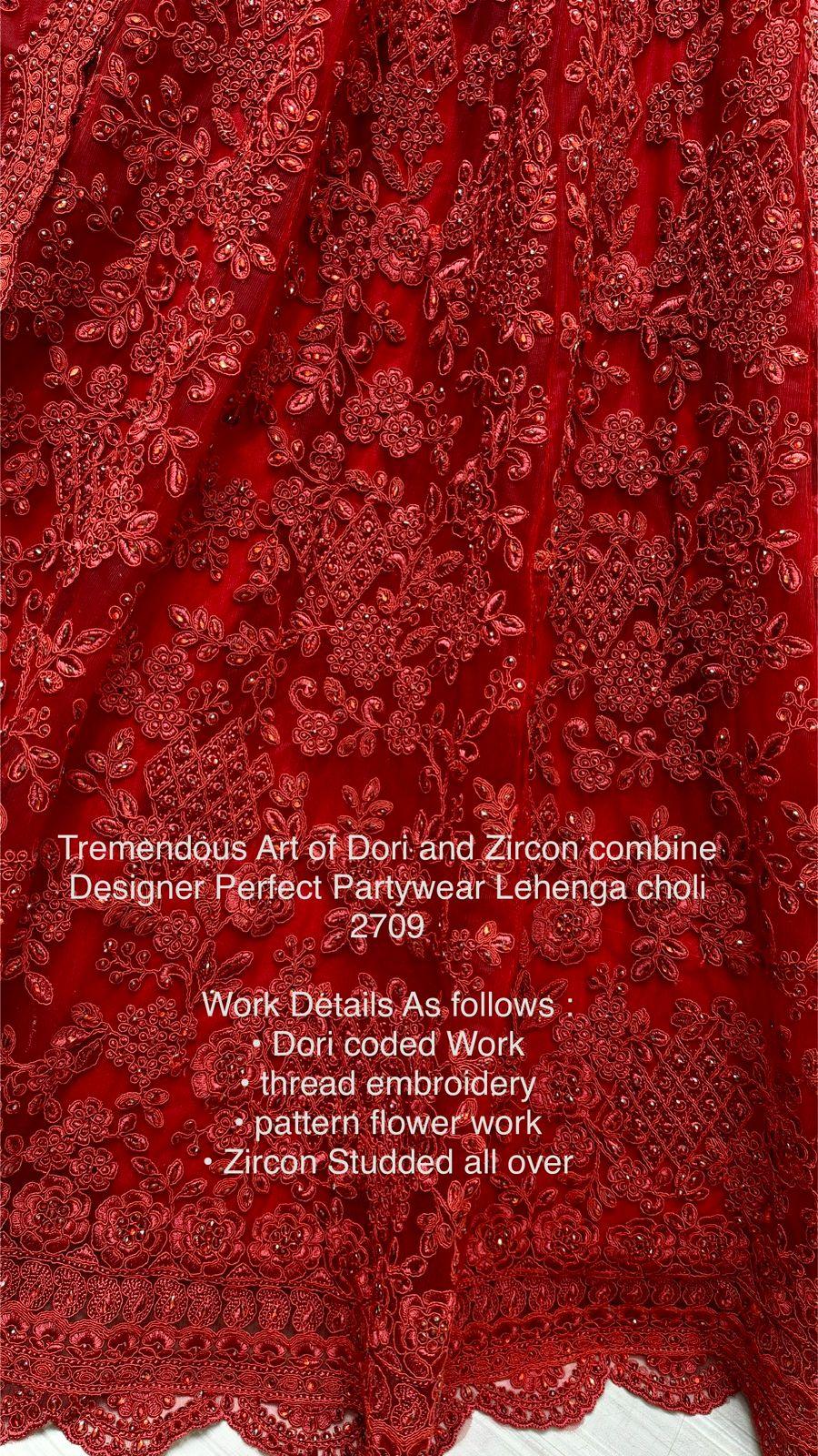 Beautiful Designer Bridal Heavy Net With Sequence Lehenga Choli