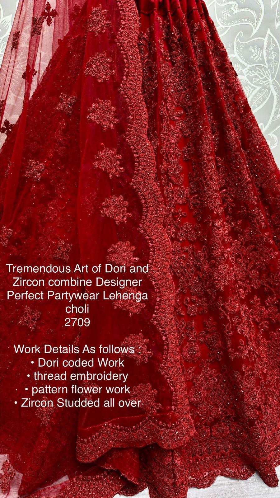 Beautiful Designer Bridal Heavy Net With Sequence Lehenga Choli