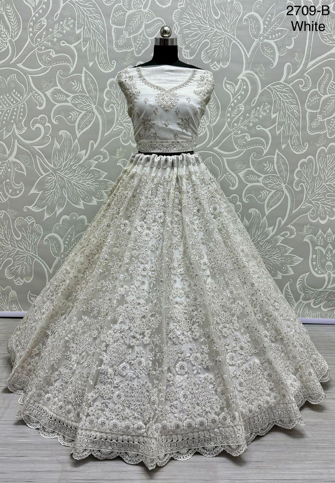 Beautiful Designer Bridal Heavy Net With Sequence Lehenga Choli