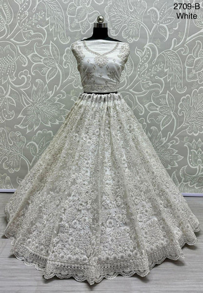 Beautiful Designer Bridal Heavy Net With Sequence Lehenga Choli