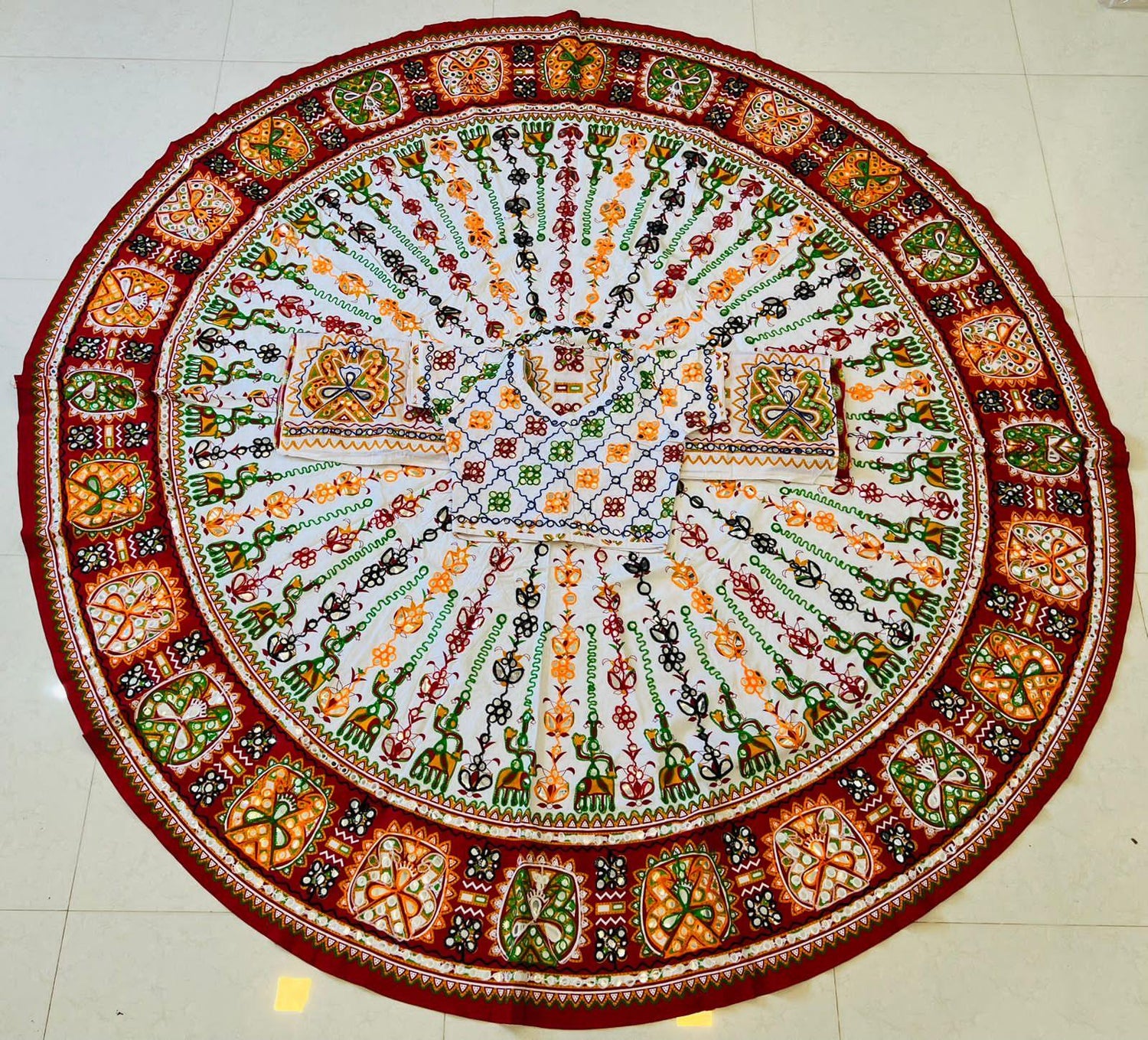 Beautiful Navratri Traditional Multicoloured Cotton Chaniya Choli