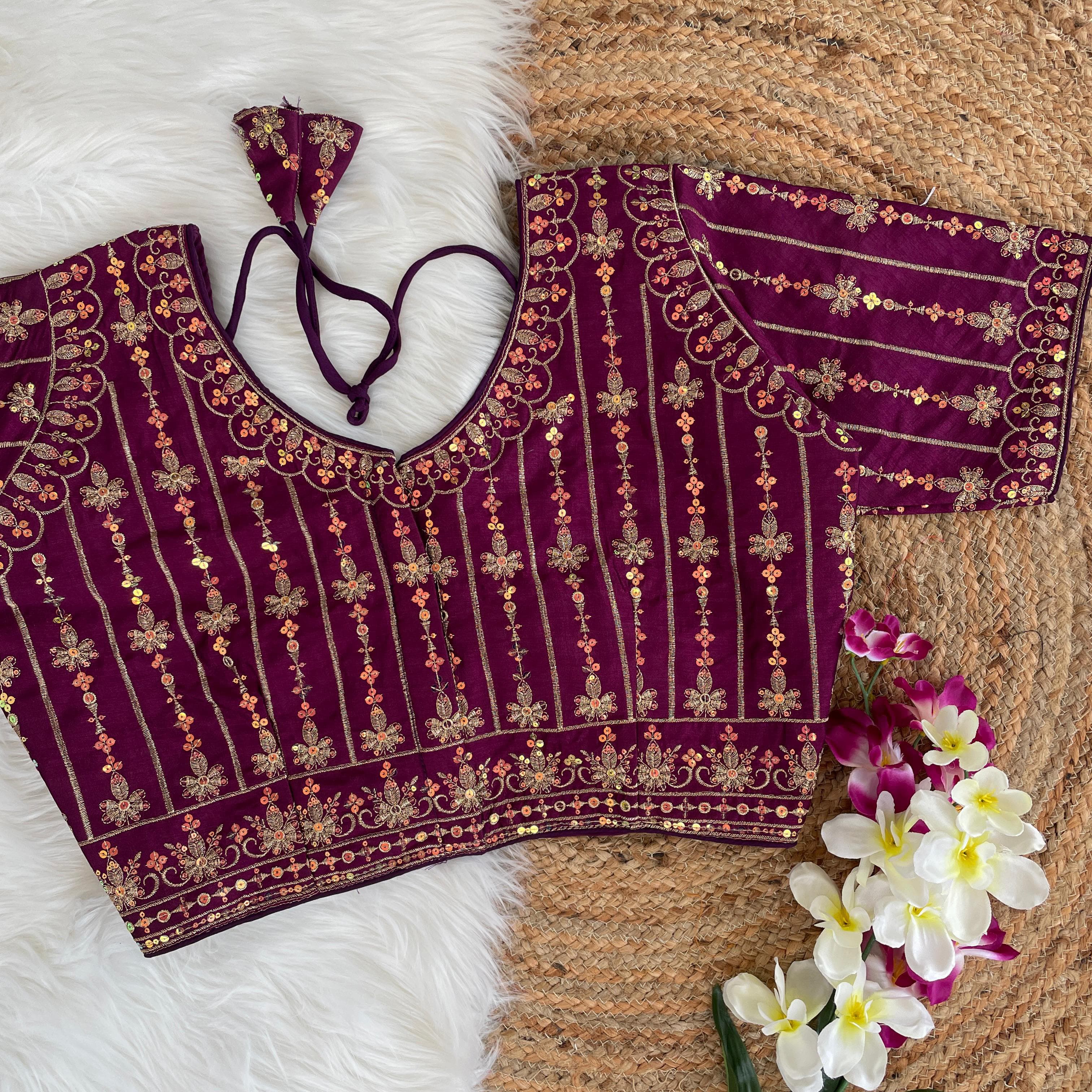 Beautiful Designer Readymade Party Wear Sequence Blouse