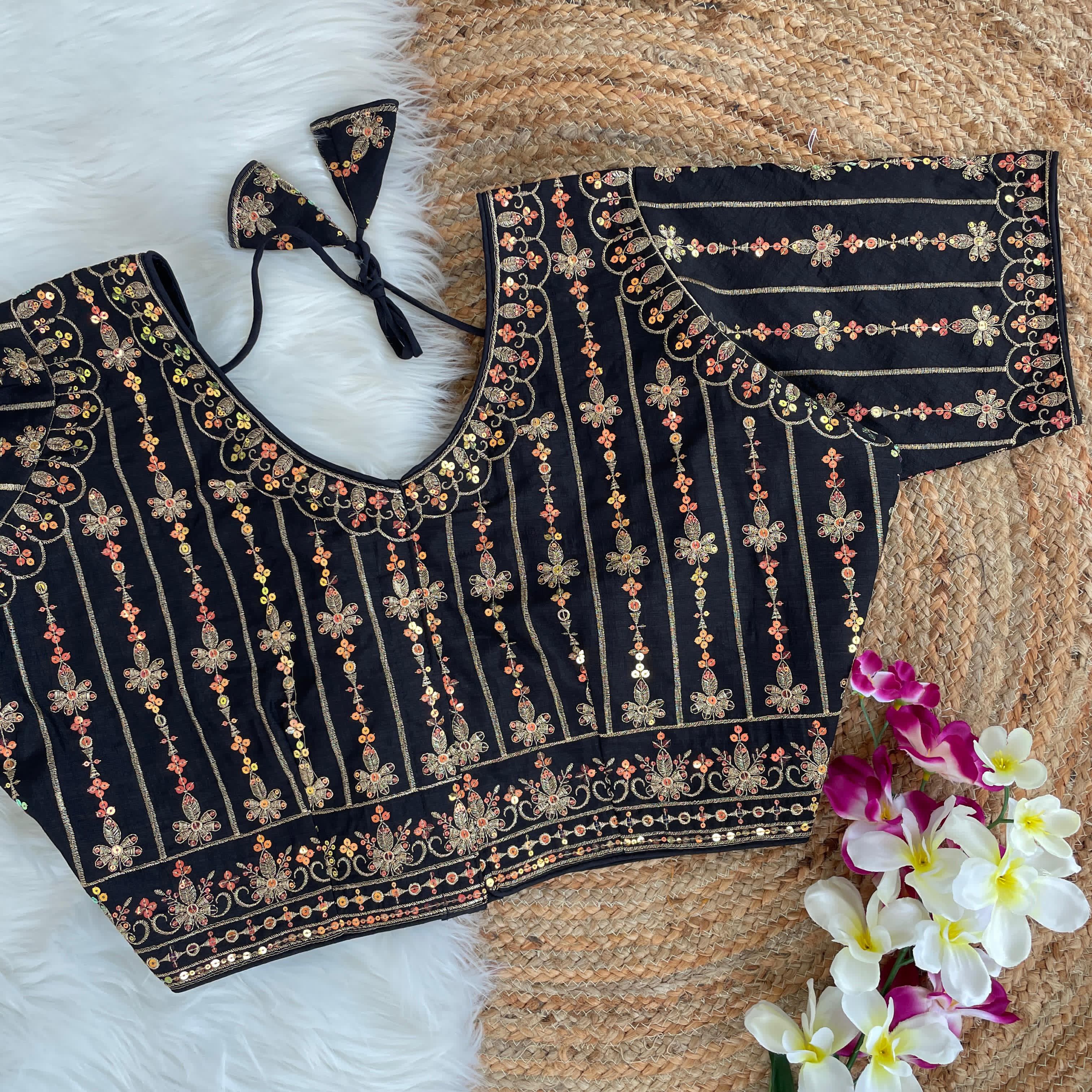 Beautiful Designer Readymade Party Wear Sequence Blouse