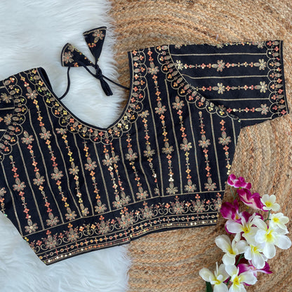 Beautiful Designer Readymade Party Wear Sequence Blouse
