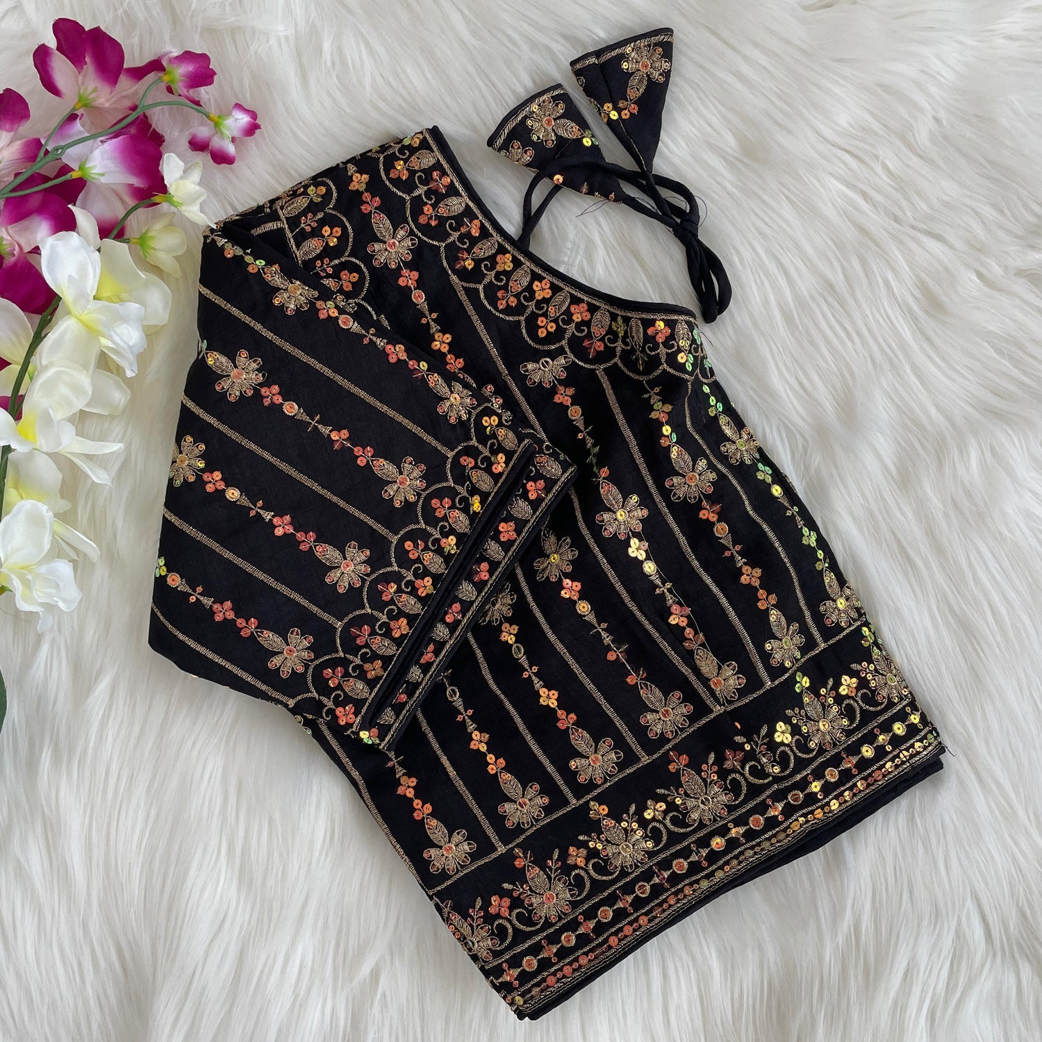 Beautiful Designer Readymade Party Wear Sequence Blouse