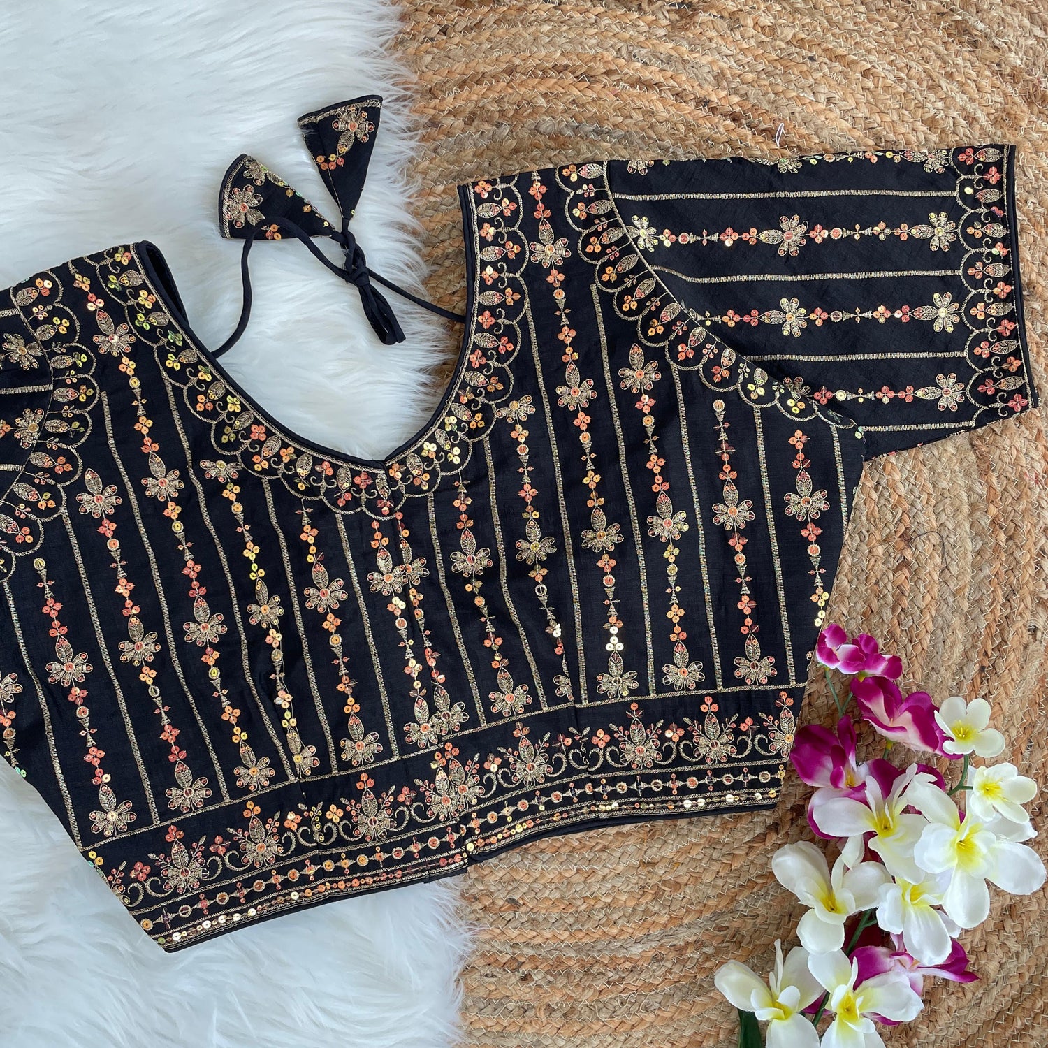 Beautiful Designer Readymade Party Wear Sequence Blouse