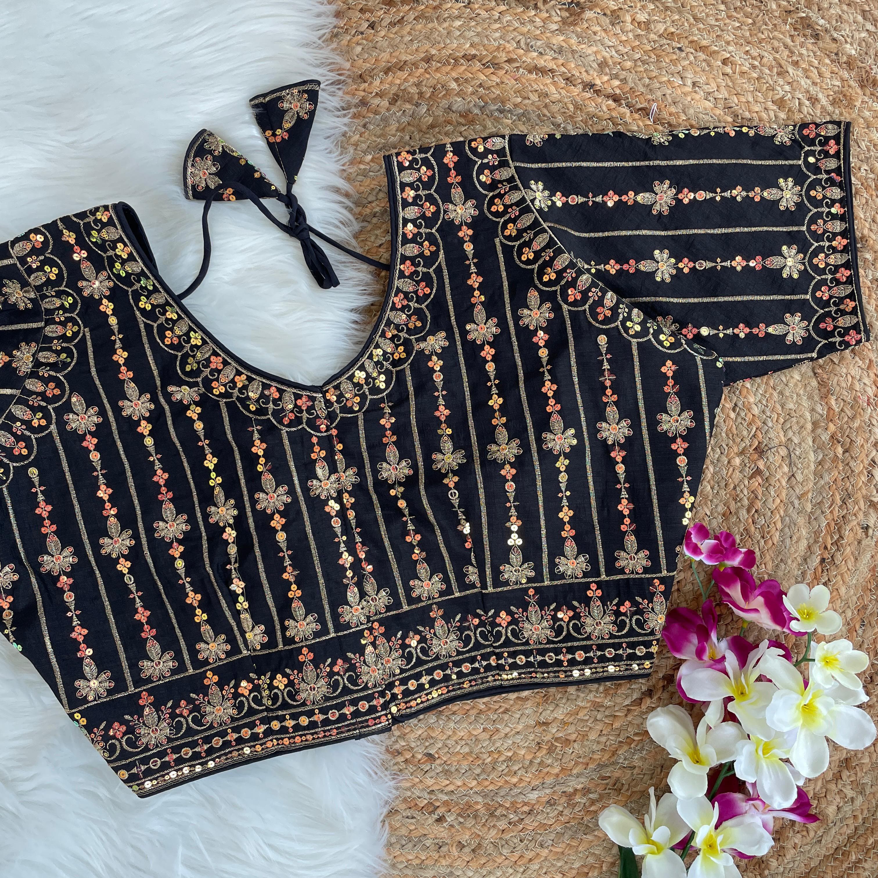 Beautiful Designer Readymade Party Wear Sequence Blouse