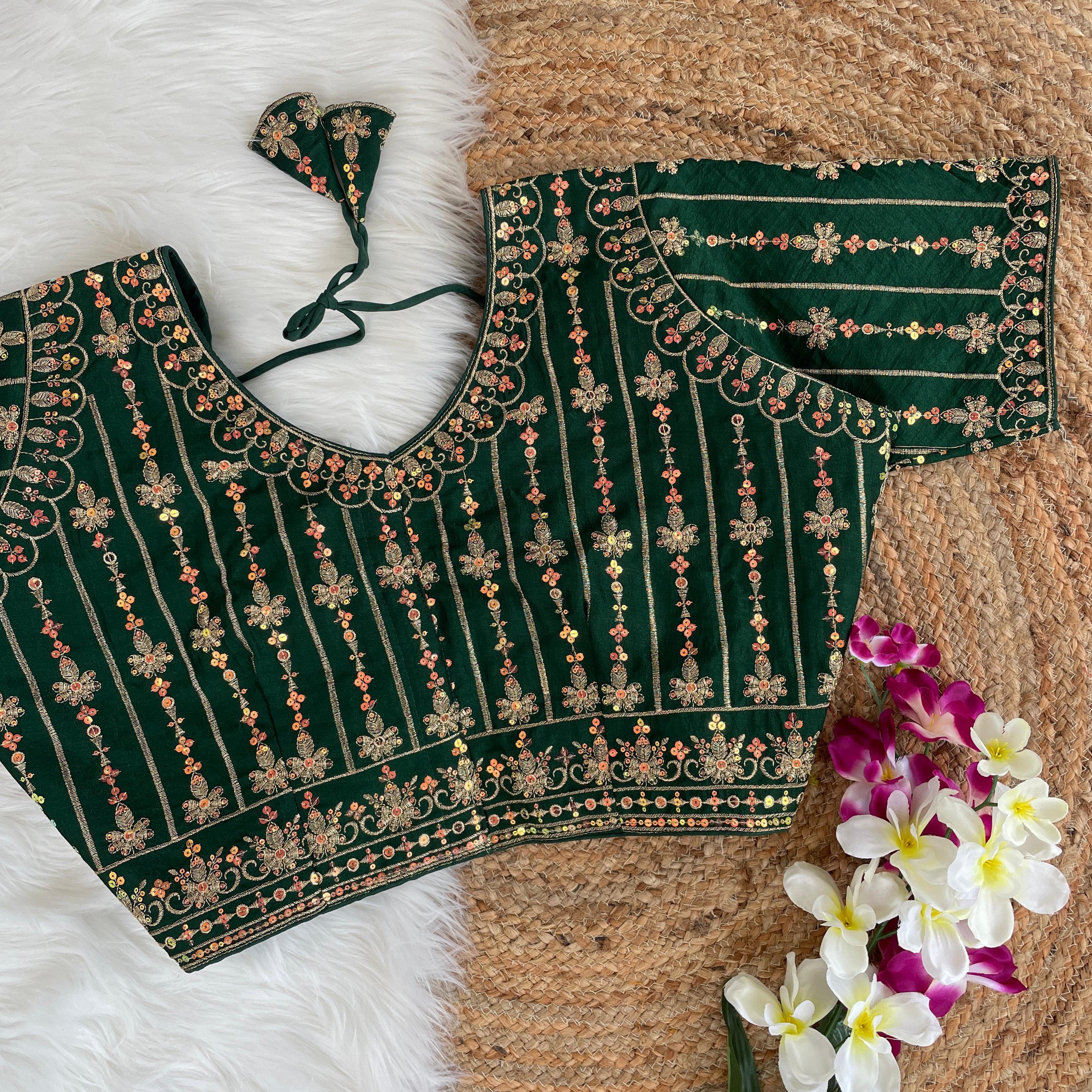 Beautiful Designer Readymade Party Wear Sequence Blouse