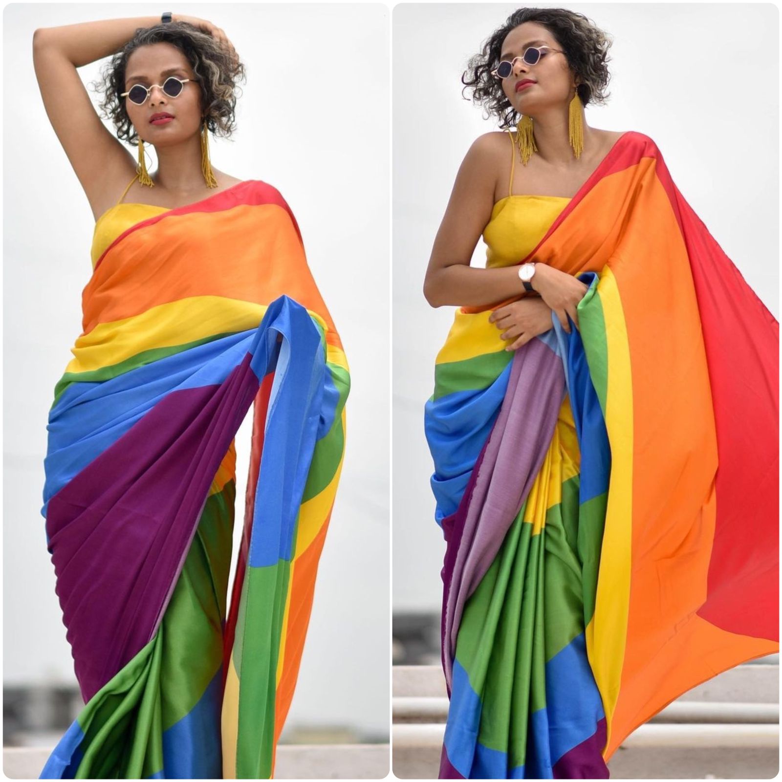 Beautiful Designer Digital Heavy Japan Satin Silk Saree