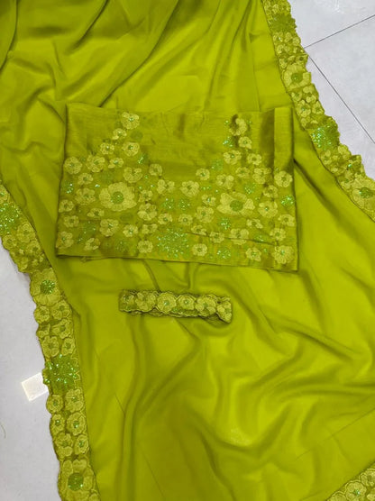 Georgette Sequance Saree