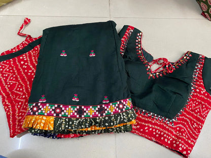 Beautiful Navratri Traditional Pure Silk Original Mirror Work Chaniya Choli