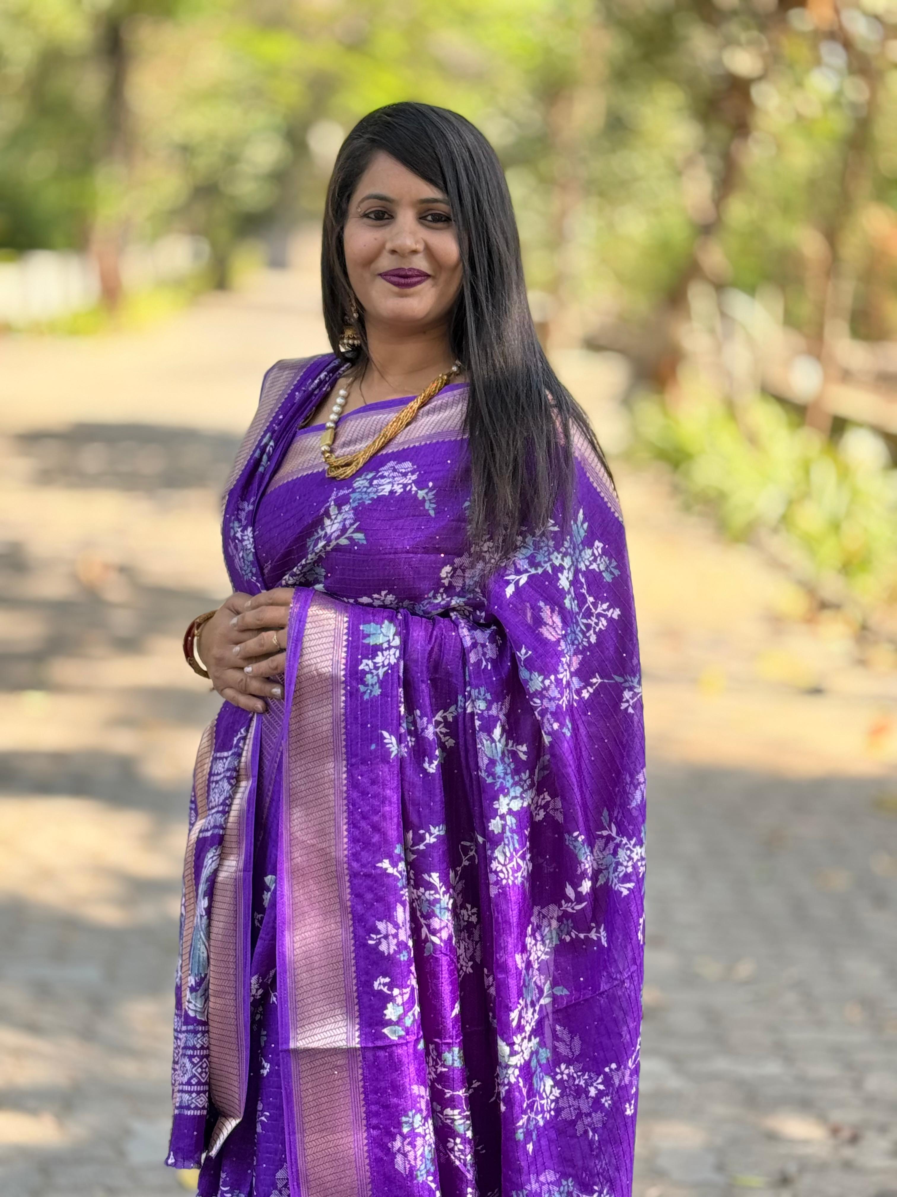 Beautiful Designer Occasion Wear Pure Dola Silk Saree