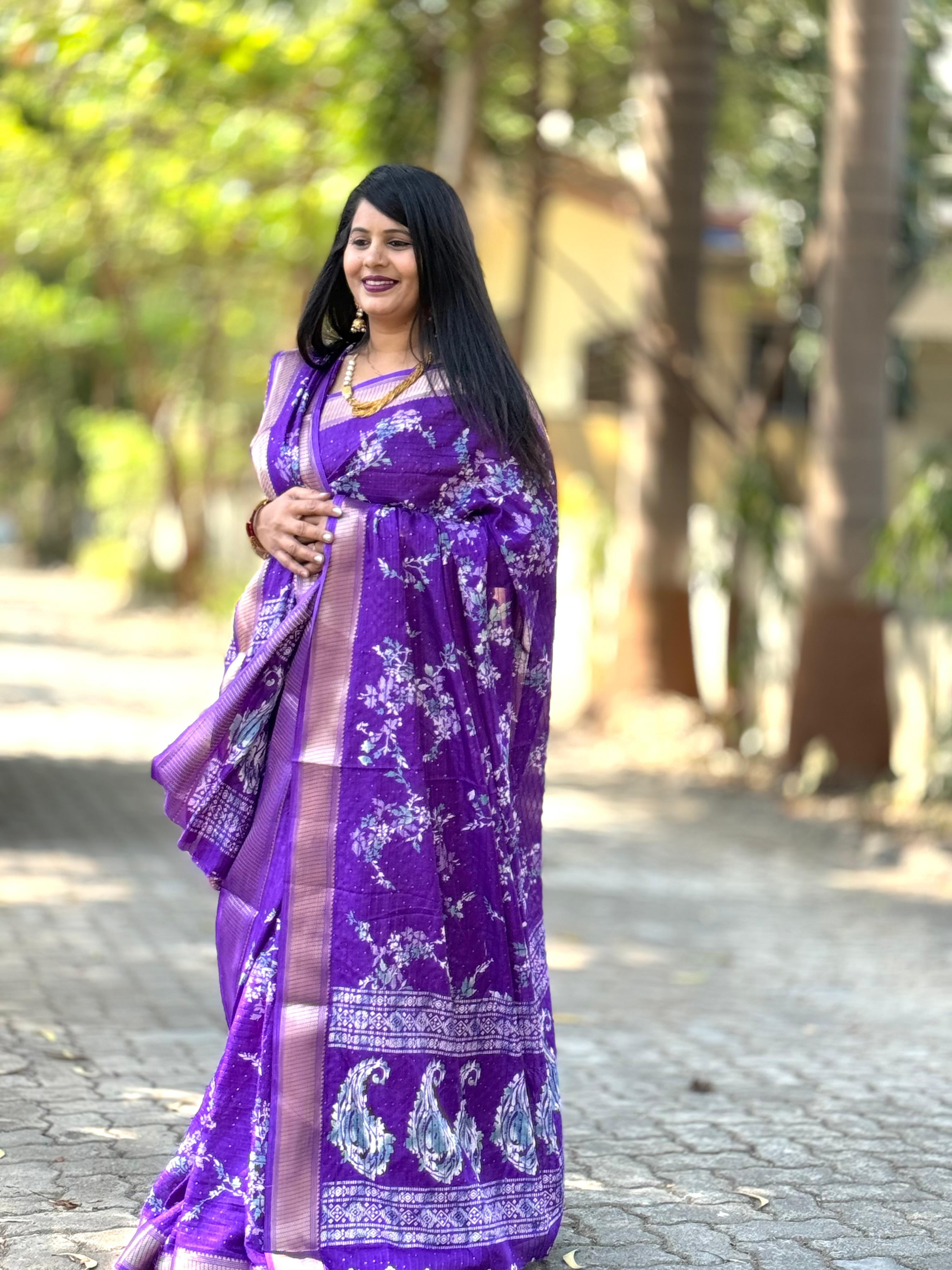 Beautiful Designer Occasion Wear Pure Dola Silk Saree