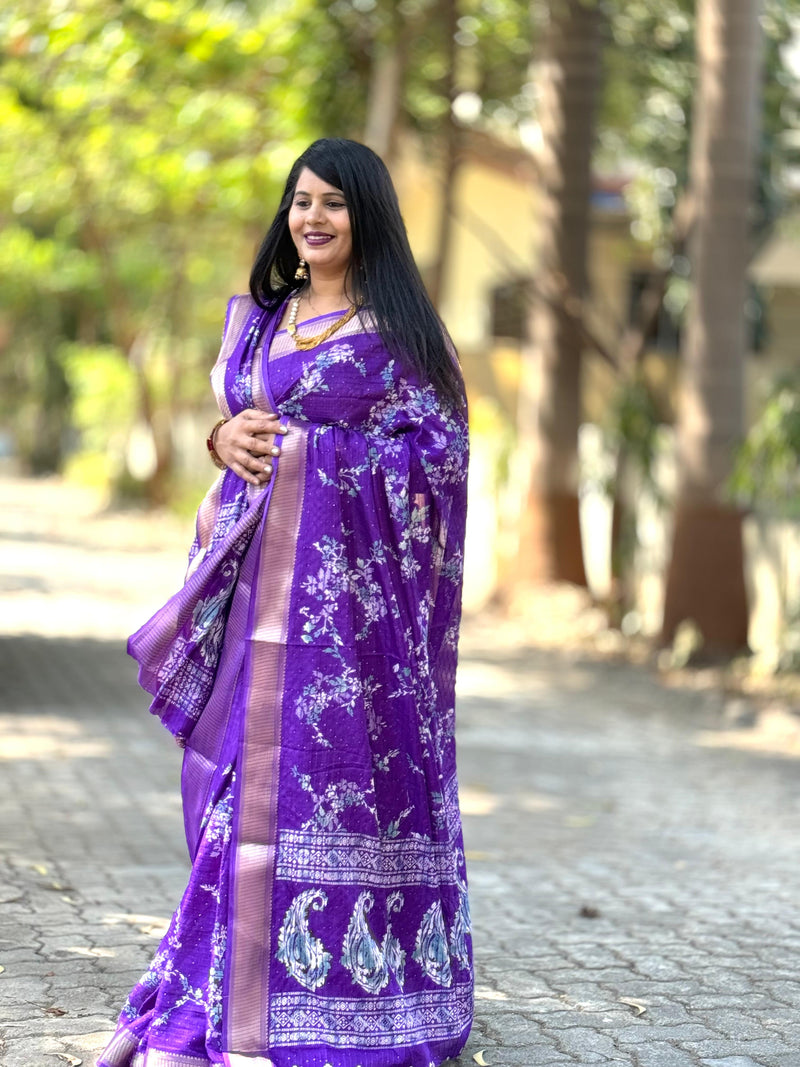 Beautiful Designer Occasion Wear Pure Dola Silk Saree