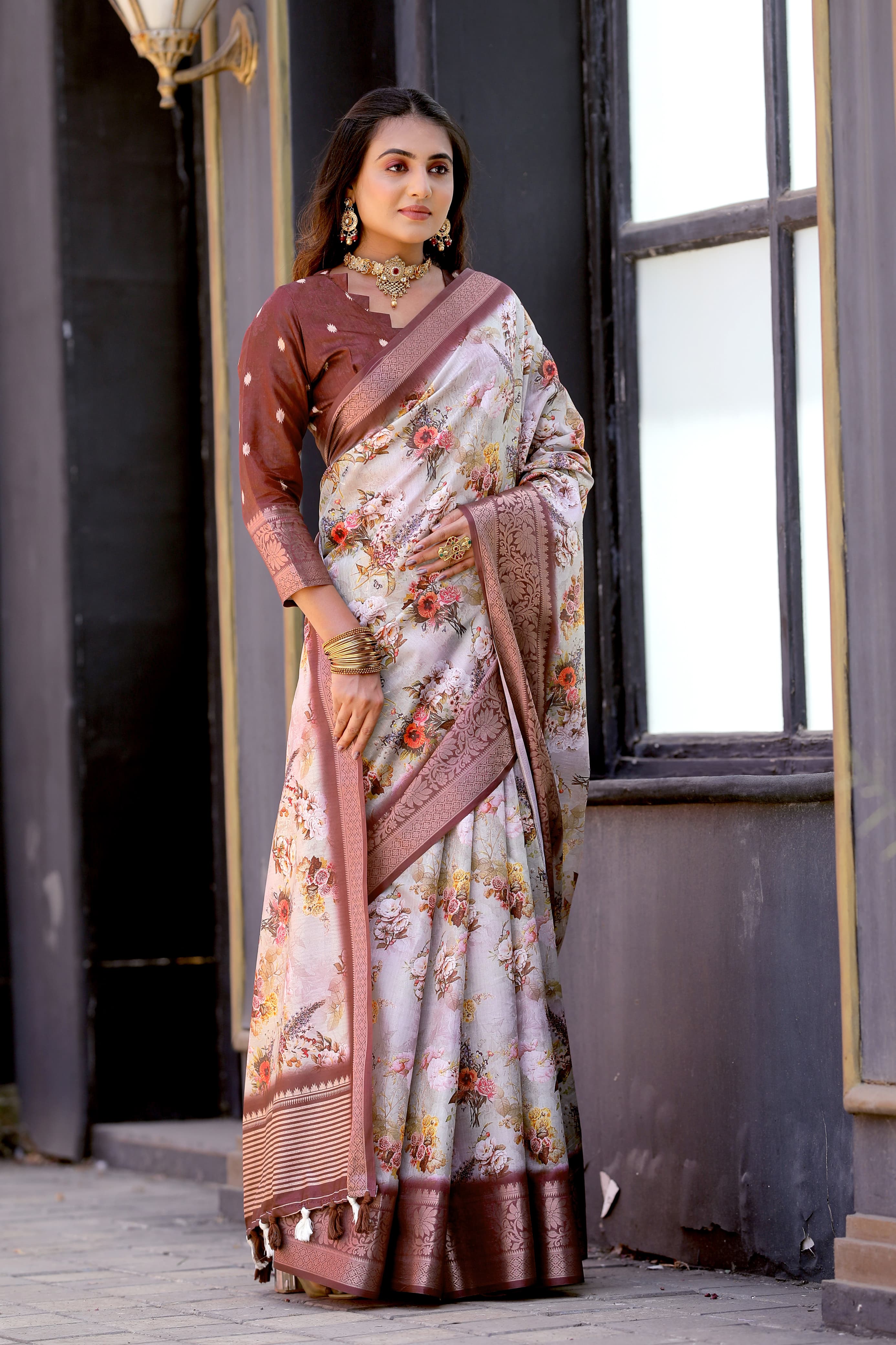 Beautiful Designer Occasion Wear Pure Dola Silk Saree