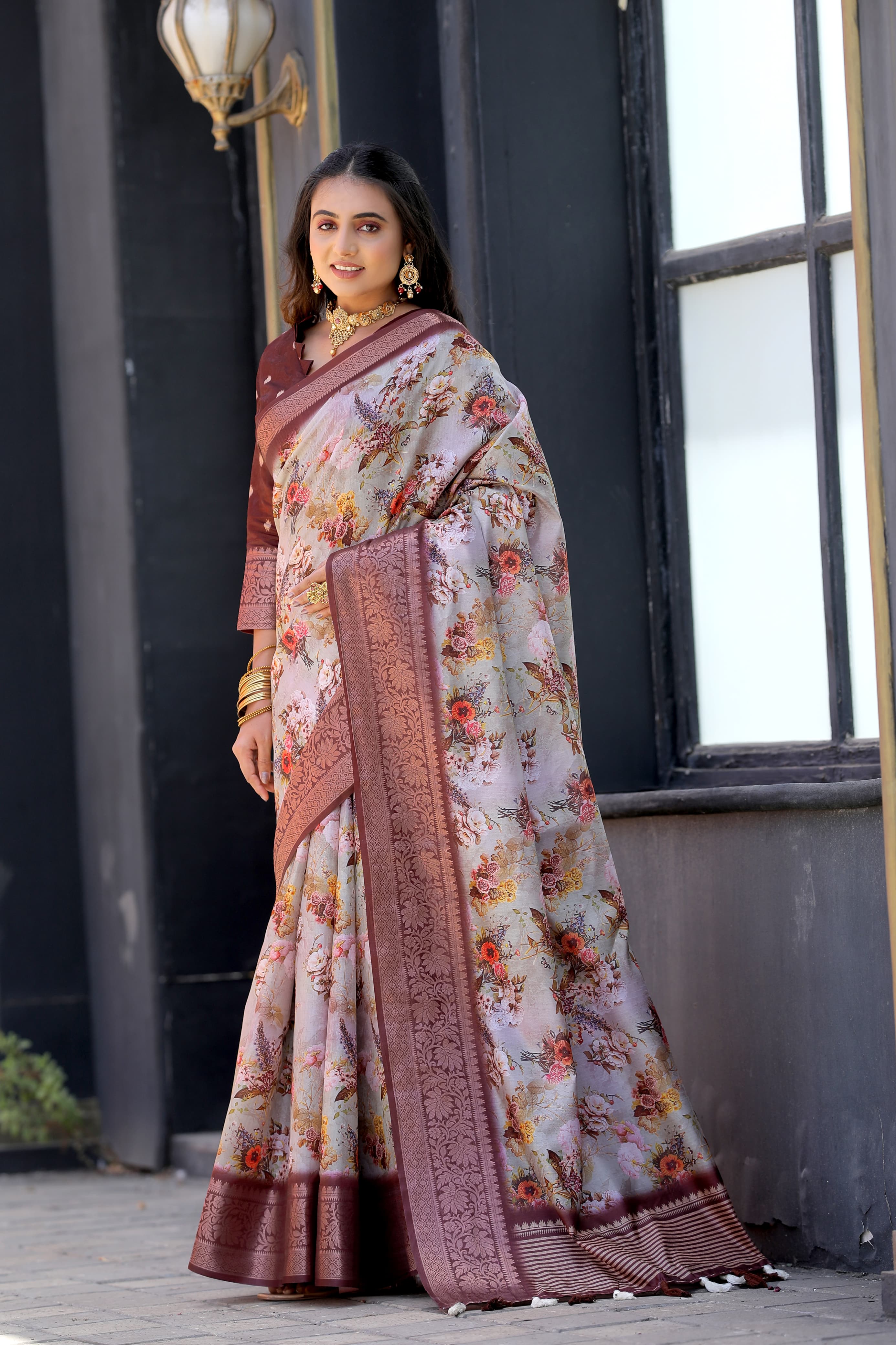 Beautiful Designer Occasion Wear Pure Dola Silk Saree