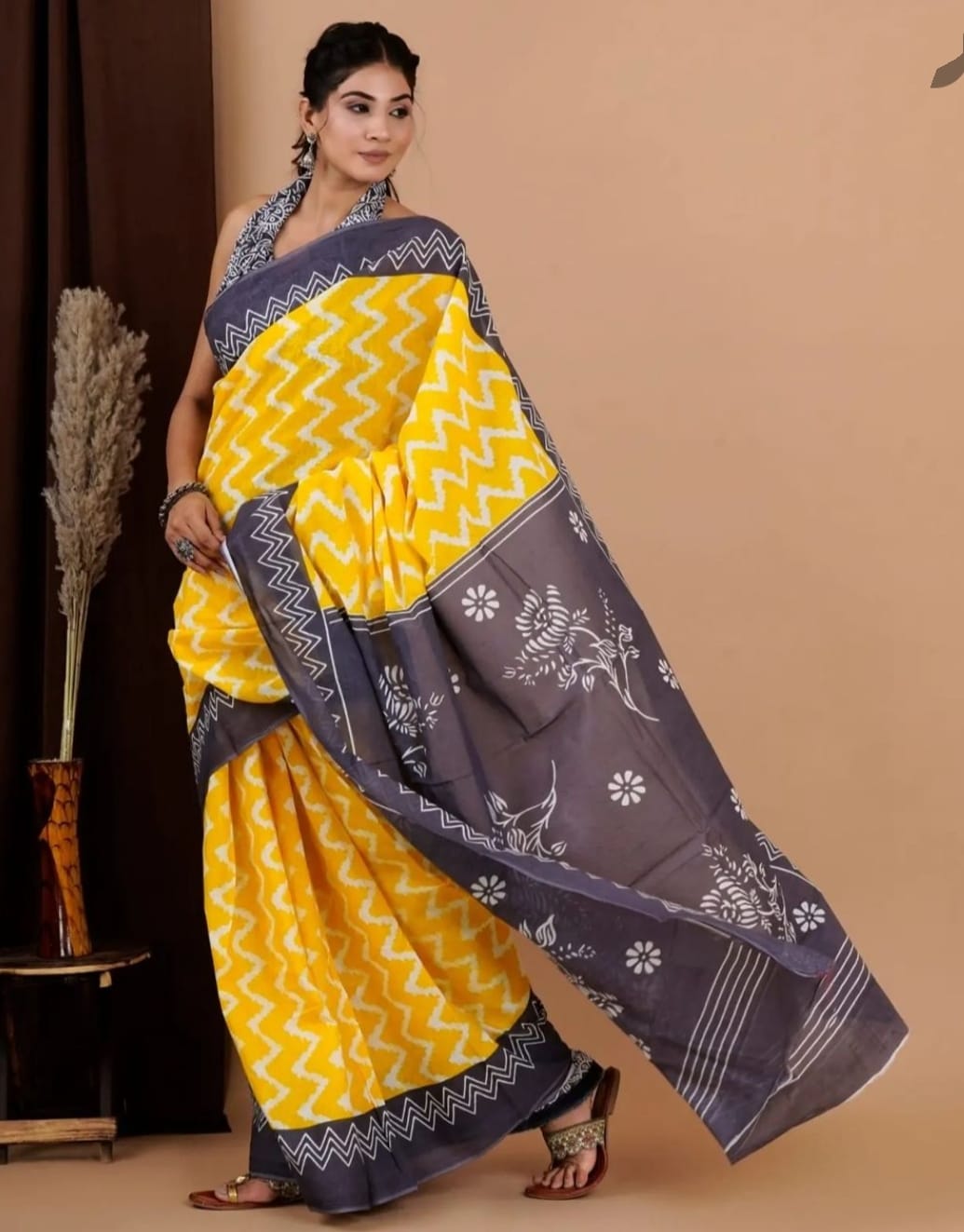 Beautiful Designer Summer Special Mono Cotton Saree