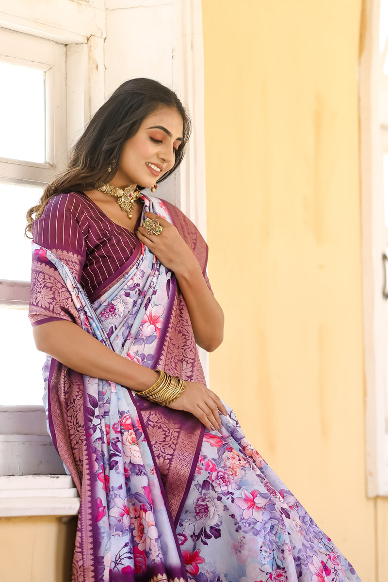 Beautiful Designer Occasion Wear Pure Dola Silk Saree