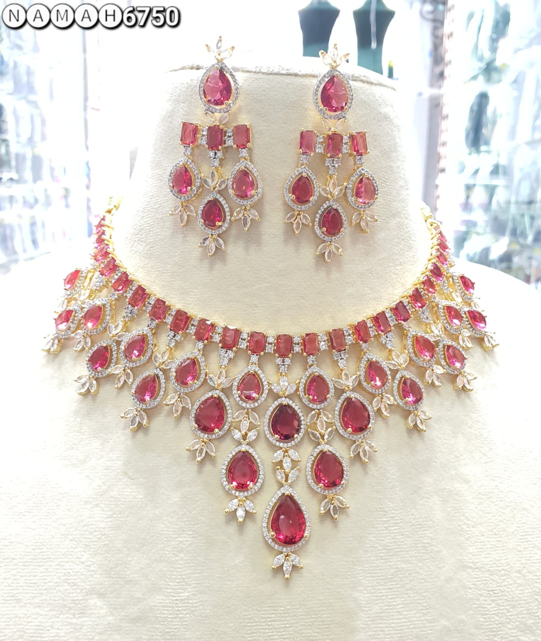 American Diamond Necklace Set