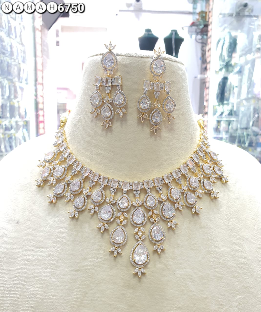 American Diamond Necklace Set