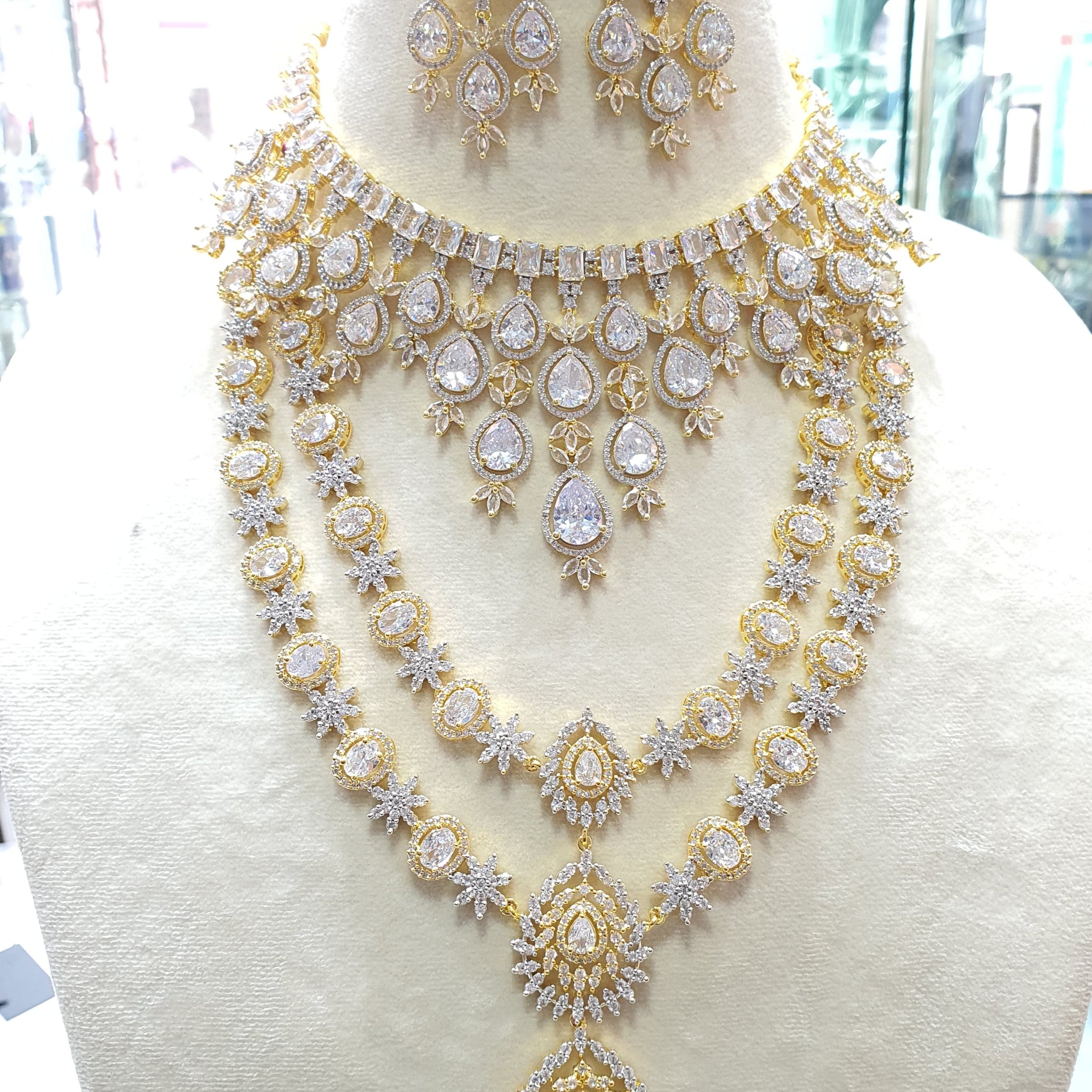 American Diamond Necklace Set