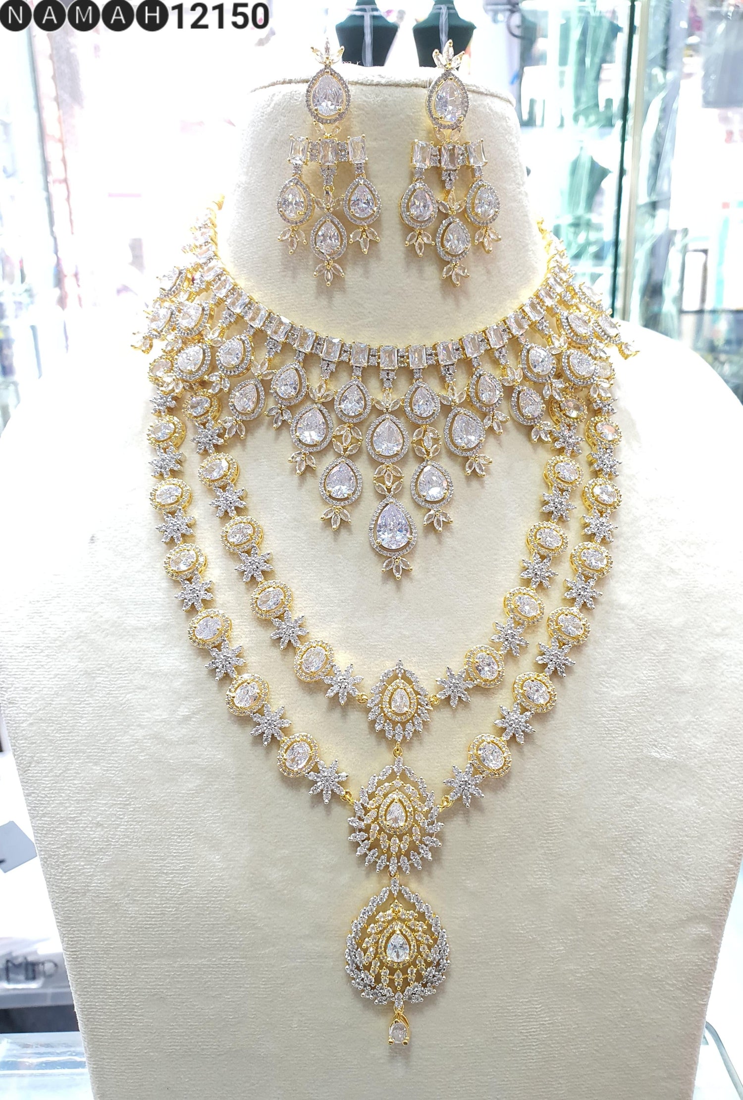 American Diamond Necklace Set