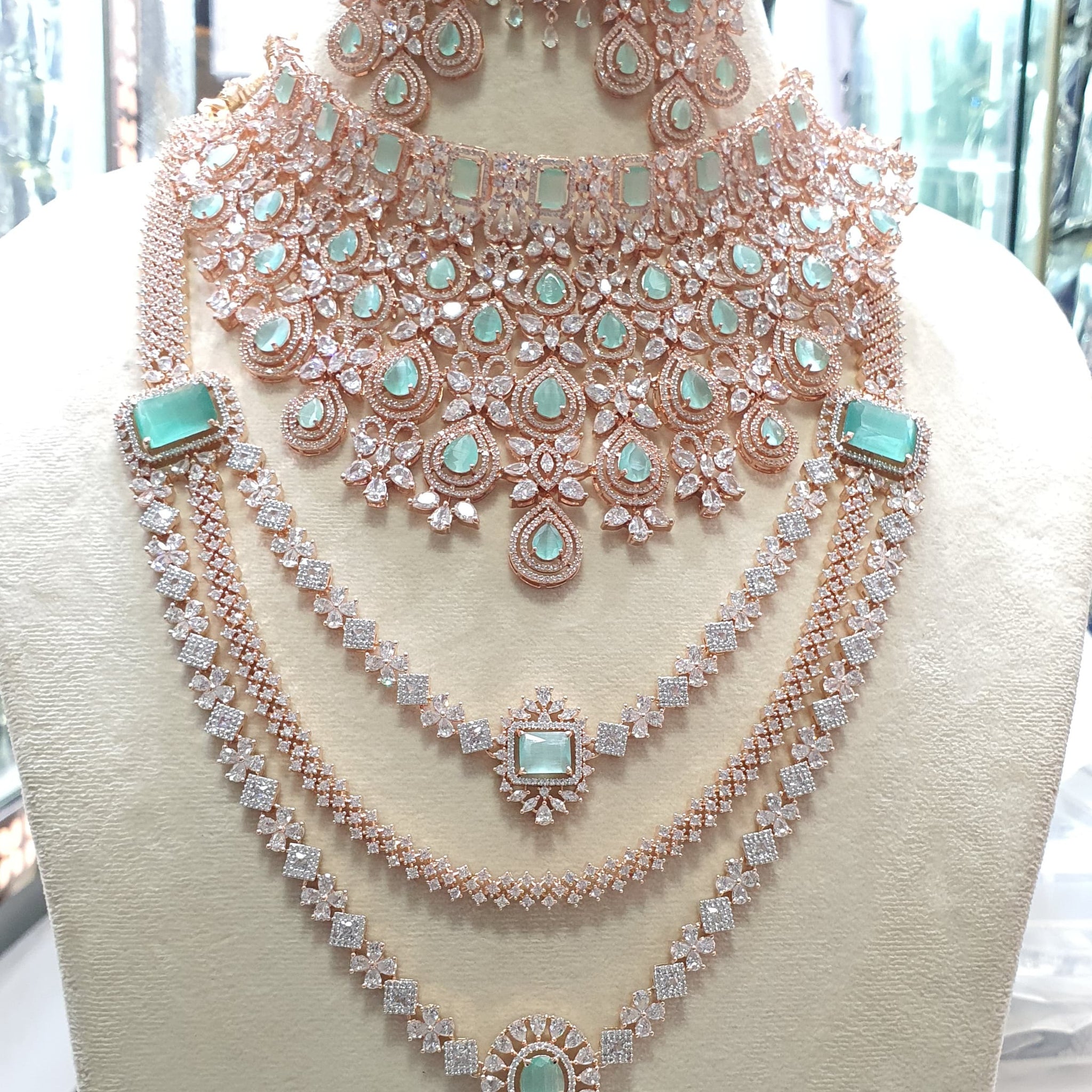 American Diamond Necklace Set