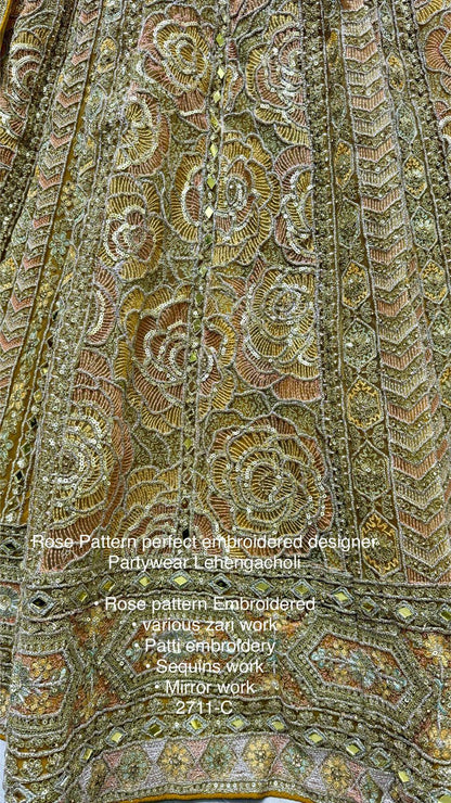 Beautiful Designer Bridal Heavy Net Silk With Sequence Lehenga Choli