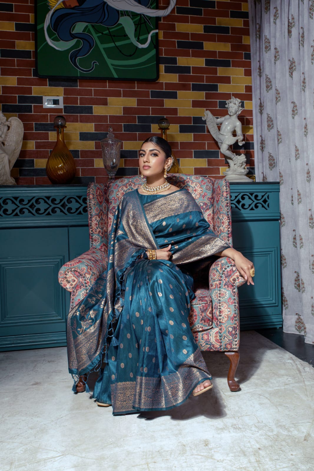 Beautiful Designer Party Wear Banarasi Raw Silk Saree