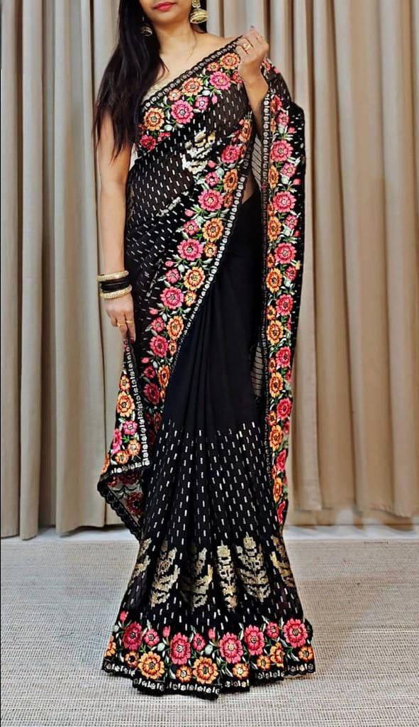 Georgette Sequence Saree