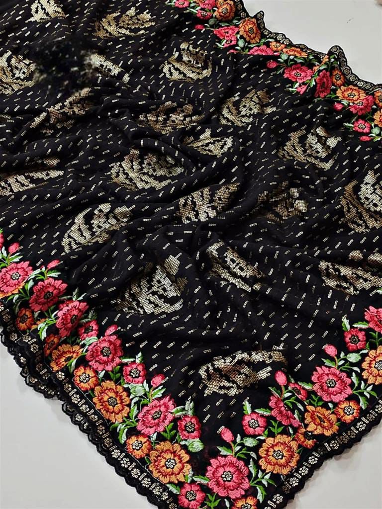 Georgette Sequence Saree