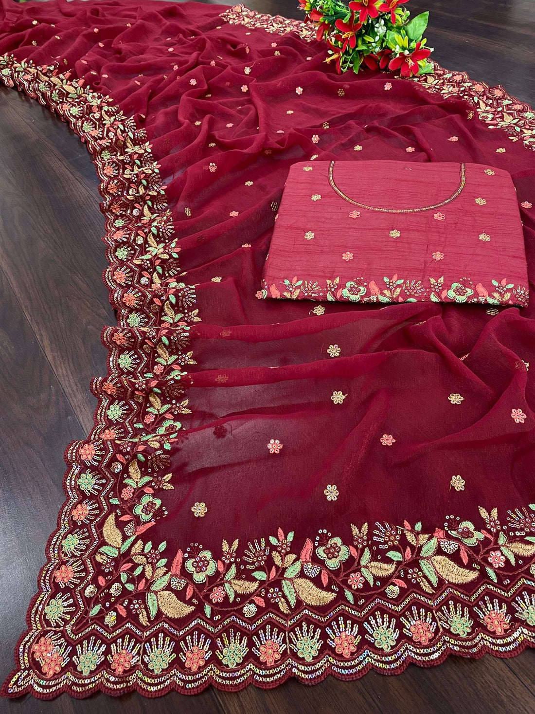 Georgette Sequence Saree