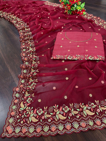 Georgette Sequence Saree