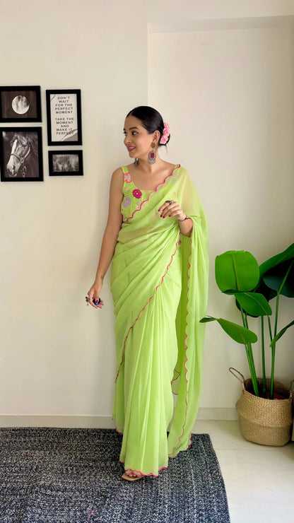 Georgette Sequence Saree