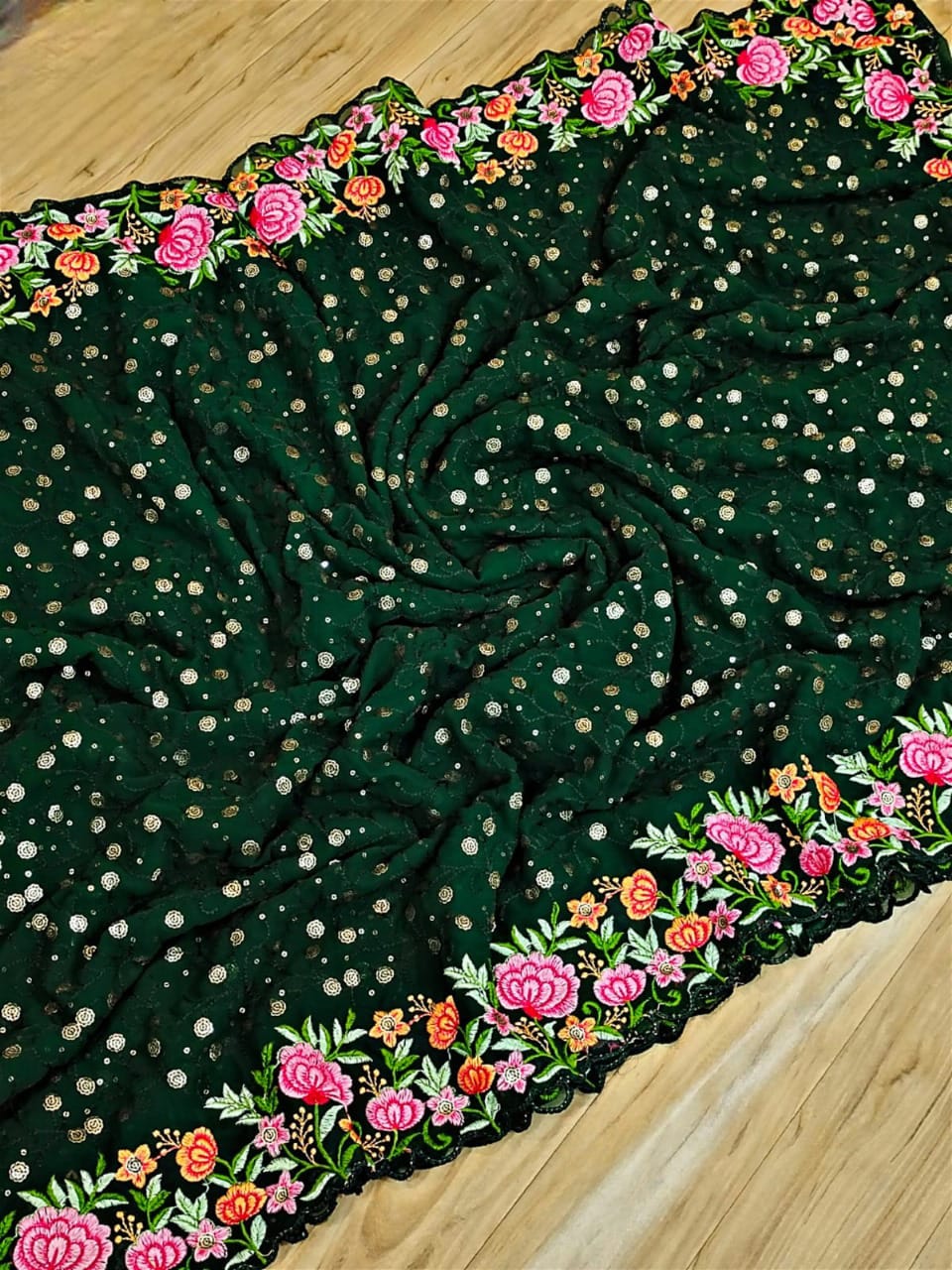Georgette Sequanc Saree