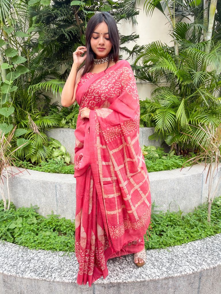 Soft Linen Cotton Saree