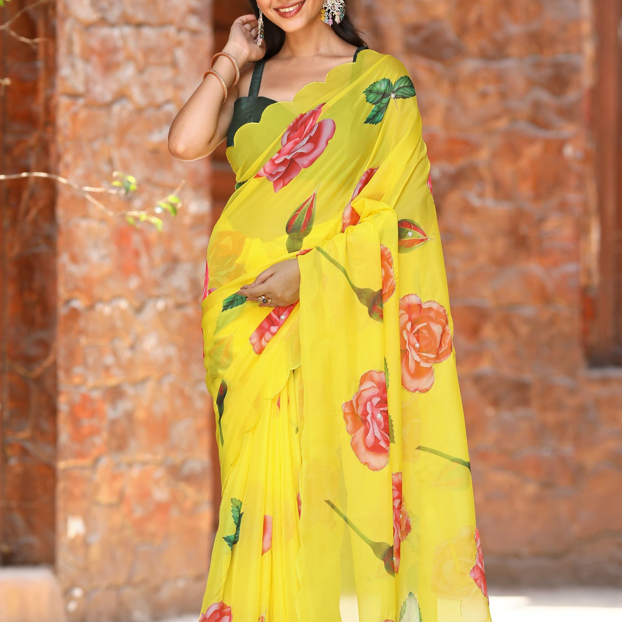 Party Wear Organza Saree