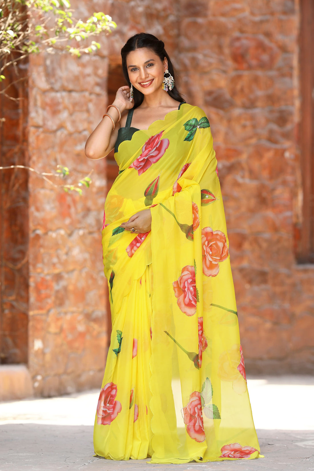 Party Wear Organza Saree