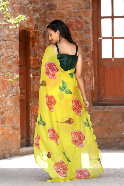 Party Wear Organza Saree