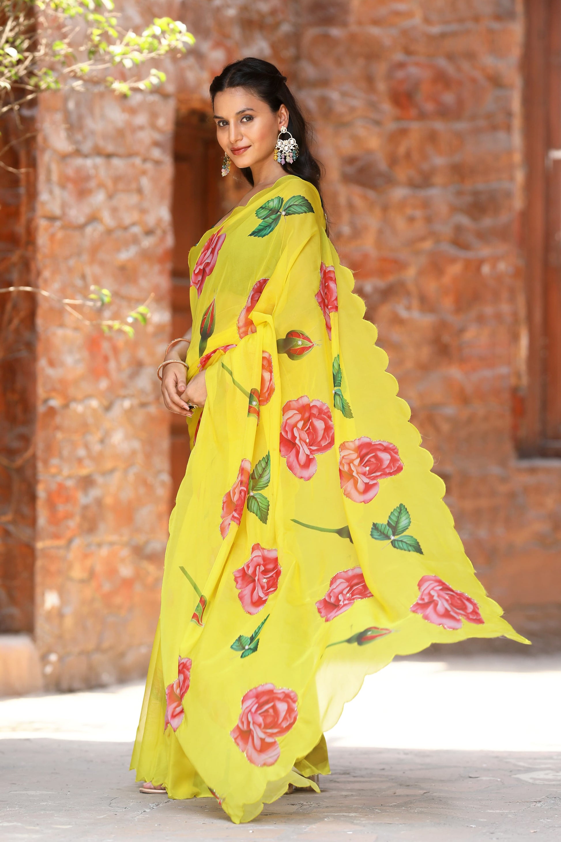 Party Wear Organza Saree