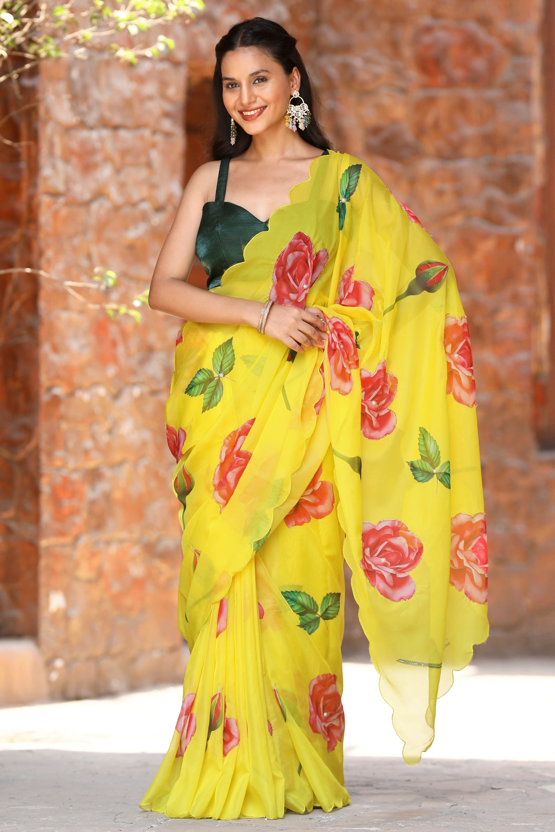 Party Wear Organza Saree