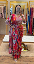Ruffle Saree