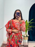 Ruffle Saree