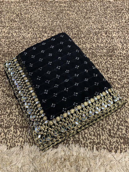 Georgette Sequence Saree