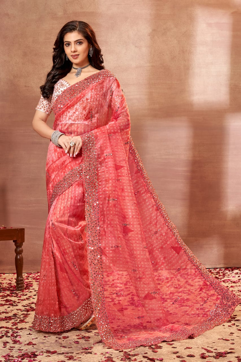 Orgenza Sequance Saree