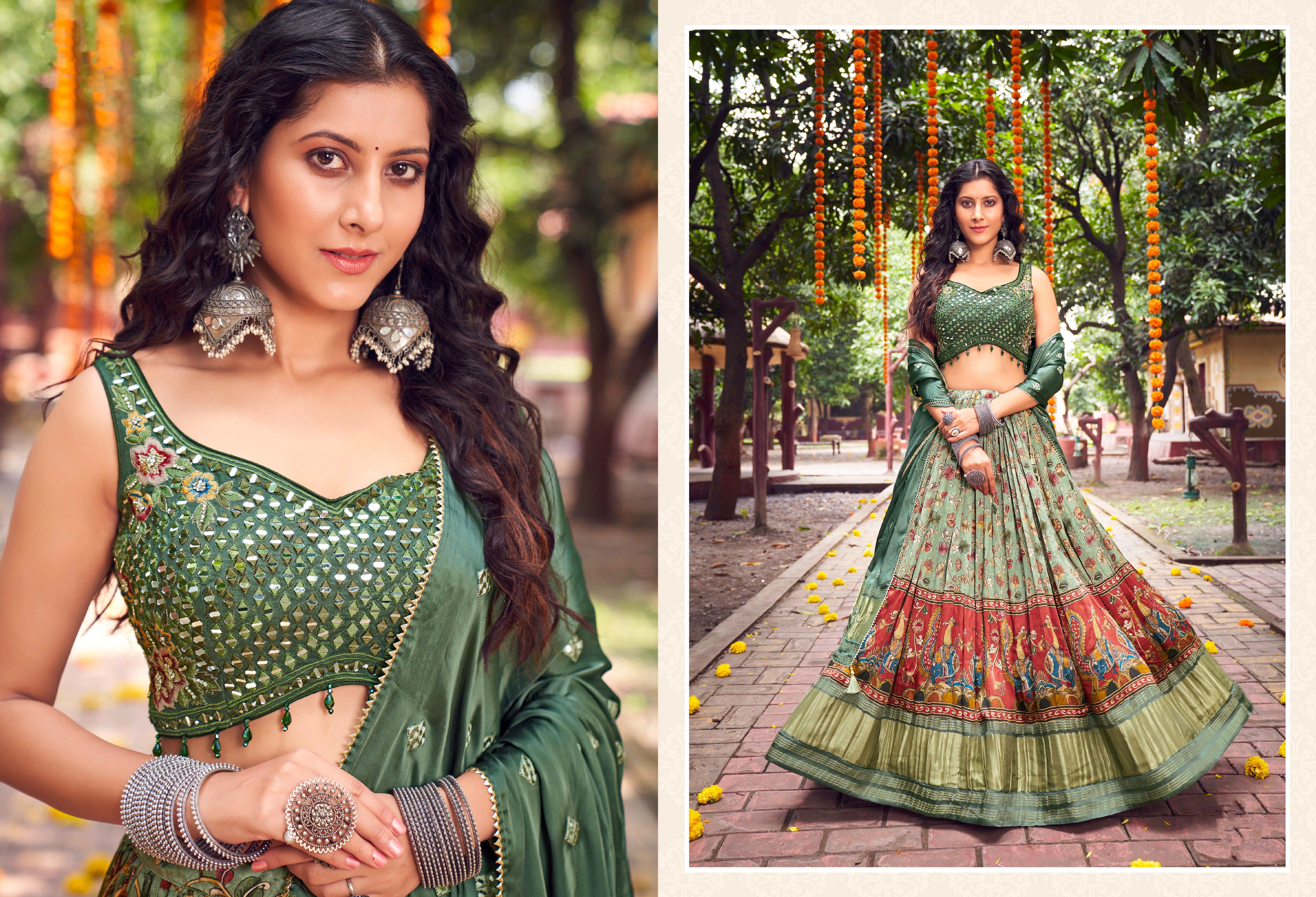 Opulent Gajji Lehenga with Gaji Silk Dupatta and Blouse