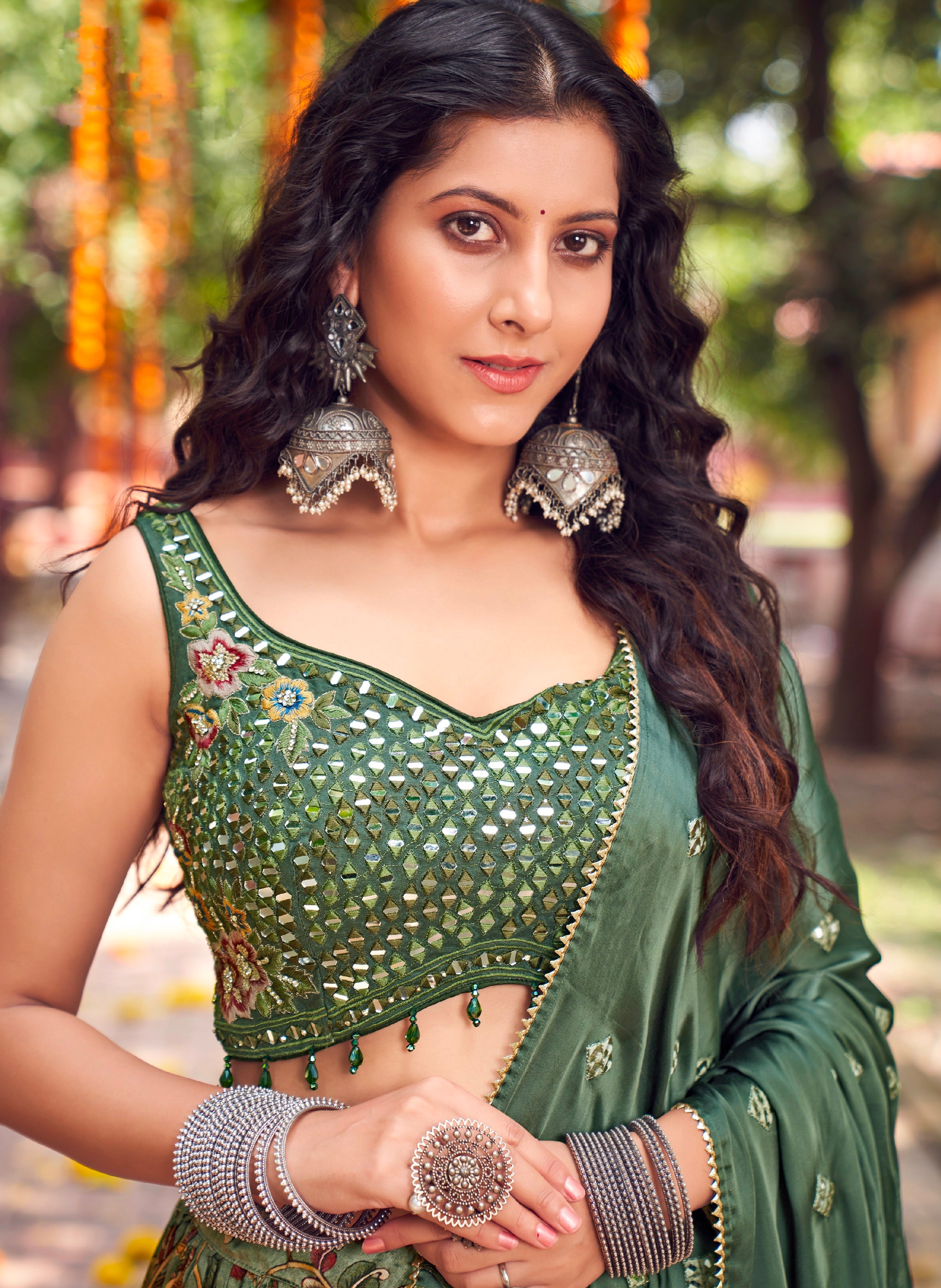 Opulent Gajji Lehenga with Gaji Silk Dupatta and Blouse