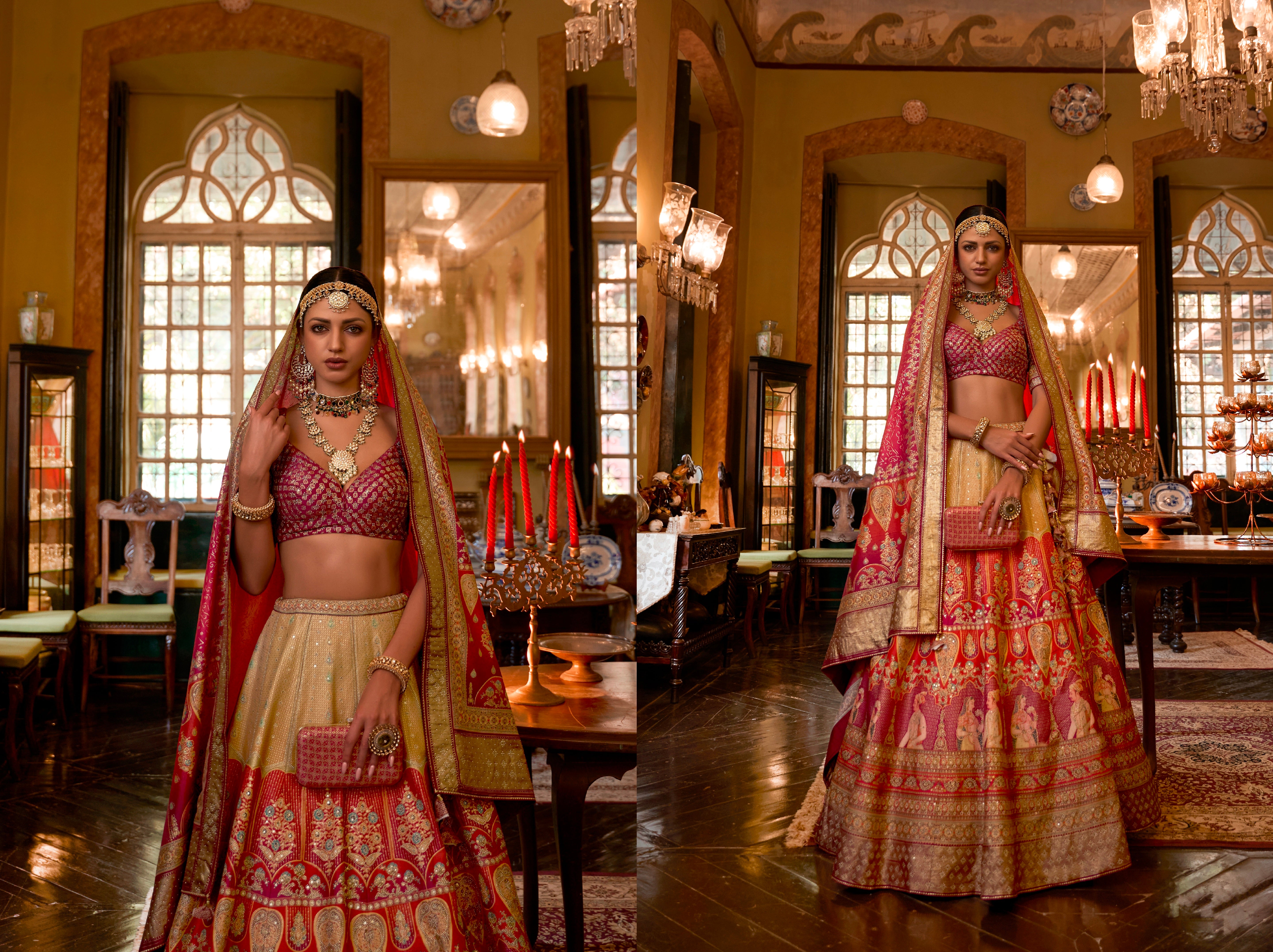 Stunning Designer Silk Wedding Lehenga Choli Ensemble