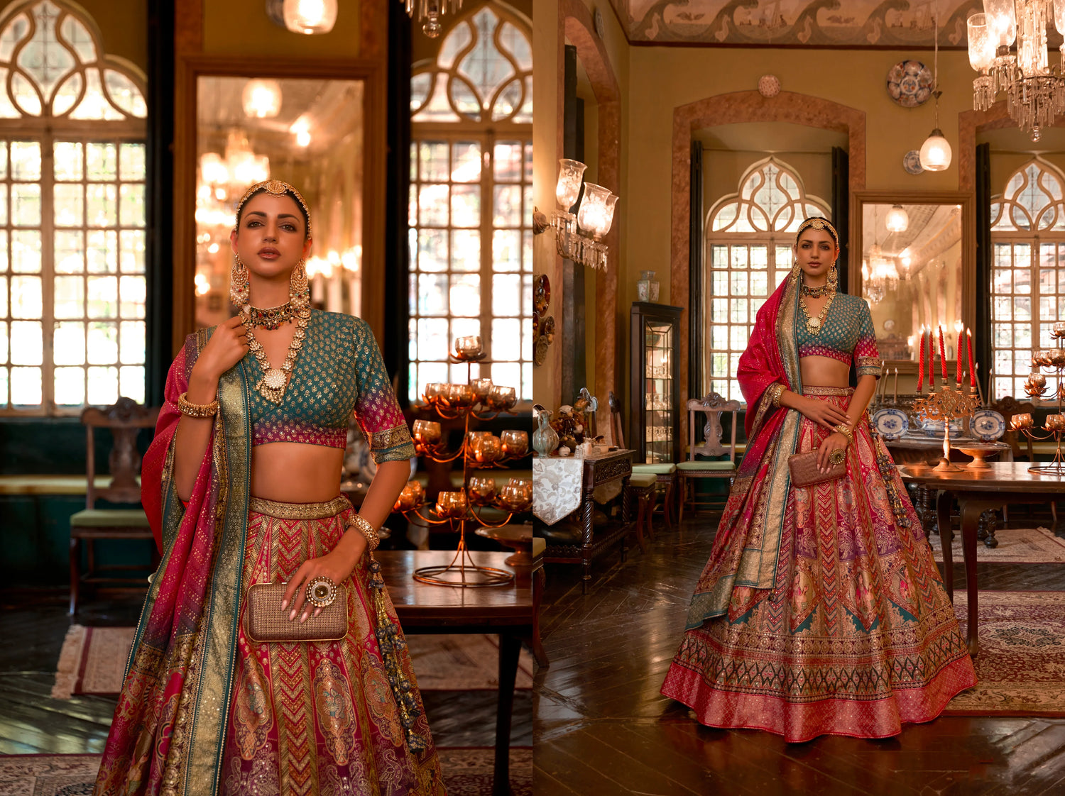 Gorgeous Sparkle Work Bridal Lehenga Choli Set